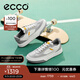 愛(ài)步（ECCO）休閑鞋 25厚底板鞋軟底簡(jiǎn)約撞色男鞋 街頭球鞋539804 白色/鴿子灰/水泥灰53980452475 41