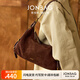 簡(jiǎn)·佰格（JONBAG）牛皮流浪包hobo包2025托特包單肩斜挎包大容量通勤送女友節日禮物 絲絨可可棕-大版