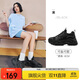 特步情侶運動(dòng)休閑鞋男女鞋【嗨6】?jì)仍龈?厘米鞋足弓支撐輕便老爹鞋