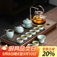 不拙茶具套裝帶燒水整套茶具茶臺一體式泡茶家庭用帶上水萬(wàn)川悅禾12入