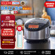 虎牌（TIGER）電飯煲 原裝進(jìn)口IH加熱3層土鍋涂層內膽電飯鍋家用5-8個(gè)人24小時(shí)預約JKT-F18W SKZ 銀黑色 5L