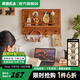 家逸（JIAYI）電表箱裝飾畫(huà)實(shí)木掛衣架電閘箱掛畫(huà)遮擋電閘盒壁掛進(jìn)門(mén)入戶(hù)畫(huà) 橫款-櫻桃木色