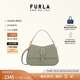 芙拉（FURLA）[11.11搶先購]【明星同款】FLOW中號牛皮女士手提包單肩斜挎包 綠色