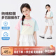 左西女童短袖T恤純棉兒童夏季2025新款女孩撞色半袖洋氣上衣 米白 160