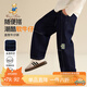Classic Teddy兒童褲子男童牛仔褲春秋季中大童長(zhǎng)褲簡(jiǎn)約百搭衣服 線跡泰迪織標(biāo)牛仔藍(lán) 140