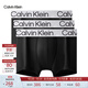 Calvin KleinCK內衣男士三條裝醒目提花腰邊ck順滑彈力防夾臀四角褲平角內褲男 001-太空黑 3條 L