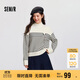 森馬（Semir）森柔|地理系列毛衣女冬季半高領(lǐng)刺繡條紋衫101724107022