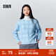 森馬毛衣女冬寬松時(shí)尚氣質(zhì)圓領(lǐng)針織衫優(yōu)雅千鳥(niǎo)格套頭衫女裝內搭 藍色調00388 L