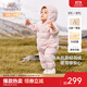 英氏（YEEHOO）兒童羽絨服秋冬納米抗菌輕薄款嬰兒羽絨服連體衣超韌絨 淺粉抱抱 90 cm-充絨量51g-建議1-2歲