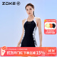 洲克洲克泳衣女連體平角專(zhuān)業(yè)游泳訓練女士大碼泳裝 黑灰白花123501414 XL