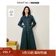 茵曼（INMAN）x米雷聯(lián)名復古文藝牛仔連衣裙2025季女裝新品翻領(lǐng)系腰帶長(cháng)裙 牛仔藍 M