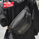 OEING斜挎包男士通勤胸包設計感旅行機車(chē)背包運動(dòng)休閑男生單肩包潮流 黑色黑標