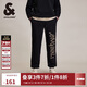 杰克·瓊斯（JACK&JONES） 秋純棉舒適字母膠印裝飾潮流合體衛褲束腳褲長(cháng)褲男褲男裝