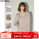 COCOBELLA[32支雙股]細閃金蔥針織開(kāi)衫手縫金屬扣上衣MZ0061 秋意粉 L