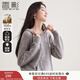 香影【100%澳洲全羊毛】灰色連帽針織衫衛(wèi)衣女2025秋冬季新款毛衣 灰色 S