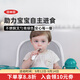 奧秀（OXO）寶寶勺子不銹鋼叉勺輔食勺自主進(jìn)食帶盒套裝吃飯訓練便攜收納餐具 青綠