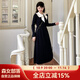 森女部落原創(chuàng)基礎(chǔ)針織打底內(nèi)搭長袖連衣裙女新款秋冬女裝 黑色單件（單件） M