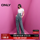 ONLY秋季可拆卸鏈條高腰老爹褲背帶牛仔褲女|12417M001 J35 復古牛仔390 S (160) S褲長(cháng)減短