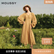 moussy 【劉亦菲同款】南法度假風(fēng)碎花浪漫優(yōu)雅連衣裙028ISX33-3711 070米色 M