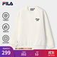 斐樂(lè )（FILA）官方男子加絨保暖衛衣秋冬季時(shí)尚休閑簡(jiǎn)約圓領(lǐng)套頭衫長(cháng)袖上衣男裝 【加絨】蒸汽白-IV L