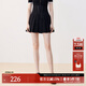 VEROMODA半身裙2025新款高腰A擺有襯褲綁帶短裙子 黑牛仔色 M