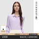 歌力思（ELLASSAY）秋季新款100%桑蠶絲柔軟通勤休閑長(cháng)袖襯衫女EWD353C02800 藤花紫 M