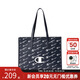 Champion冠軍托特包女大容量休閑單肩包滿(mǎn)印老花時(shí)尚通勤手提包潮牌男 藏青藍 均碼