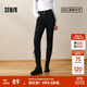 森馬（Semir）森柔牛仔|牛仔褲女修身加絨長(cháng)褲2024新款冬季保暖小腳褲顯瘦 牛仔水洗黑98201 28