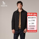 哈吉斯（HAZZYS）男裝 秋冬款翻領(lǐng)男外套行政風(fēng)襯衫式通勤薄款棉服男ASSZU0CCX60