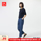 優(yōu)衣庫開(kāi)業(yè)價(jià)女裝棉質(zhì)牛仔舒適九分褲/水洗產(chǎn)品休閑478995 67 海藍色 S /155/64A