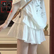 芭芙達妮白色半身裙女夏季2025年新款芭蕾風(fēng)蓬蓬蛋糕裙小個(gè)子高腰a字短裙 白色 M