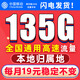 中國移動(dòng)移動(dòng)流量卡全國通用手機卡低月租電話(huà)卡純流量上網(wǎng)卡長(cháng)久不限速4g5g高速 極速卡丨19元135G全國通用+收貨地為歸屬地