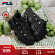 FILA 斐樂男鞋運動鞋豌豆鞋加絨老爹鞋2025冬季新款厚底鞋舒適休閑鞋 黑-BK 42