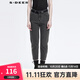 S.DEER圣迪奧2022年春季個(gè)性腰帶插袋撞色字母牛仔長(cháng)褲女裝S22180810 德國灰/87 M 165