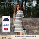TOMMY HILFIGER25新款夏季女優(yōu)雅老錢風亞洲版V字POLO顯瘦針織連衣裙 白藍條紋0BI M