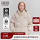 Teenie Weenie【鵝絨】小熊冬季學(xué)院風(fēng)羽絨服休閑通勤中長(cháng)外套女裝 淺卡其色 M (165)
