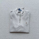 POLO SPORTRL拉夫勞倫款半拉鏈秋冬套頭立領(lǐng)小馬標休閑長(cháng)袖衛衣polo衫 米白色 L