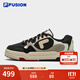 斐樂(lè)（FILA） FUSION斐樂(lè)潮牌BANK DX男鞋場(chǎng)下滑板鞋新款時(shí)尚厚底鞋 豆腐白/黑-TB 41
