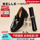百麗（Belle）氣質(zhì)高跟樂(lè )福鞋女2025秋新商場(chǎng)同款羊皮通勤樂(lè )福鞋3PAF2CA5 黑色 37 (235mm)
