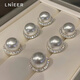 Lnieer法式復古施家珍珠耳環(huán)S925銀針珍珠鋯石耳釘女小眾設計高級感耳飾 滿(mǎn)鉆珍珠耳釘【S925銀針】