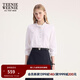 Teenie Weenie小熊女裝襯衫2025秋季新簡(jiǎn)約優(yōu)雅少女感木耳邊領(lǐng)襯衣 象牙白 S