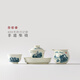 月記窯 柴燒“風(fēng)生水起”三才蓋碗套組