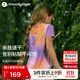 moodytiger【仙女家族】女童短袖T恤速干吸汗夏季兒童高彈柔軟印花運動(dòng)上衣 蕙蘭紫|建議拍大一碼 160 cm