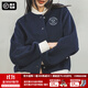 馬登學(xué)院風(fēng)棒球服夾克女秋季美式復(fù)古撞色刺繡百搭毛呢外套保暖上衣 海軍藍(lán) （建議拍小一碼） M