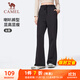 駱駝（CAMEL）運動(dòng)褲女休閑透氣微喇修身針織衛褲子 J25CAVL6016 幻影黑 L