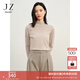 玖姿·安娜蔻優(yōu)雅淑女木耳花邊拼接羊毛打底針織衫女裝冬款 米色 M