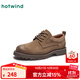熱風(fēng)（Hotwind）【商場(chǎng)同款】男工裝鞋春秋新款時(shí)尚潮流休閑鞋男舒適低幫工裝皮鞋 09灰色 41 偏大半碼