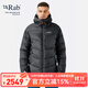 Rab 800篷連帽山地羽絨服男輕量保暖戶(hù)外防潑水耐磨鵝絨服 QDN-69 黑色 M
