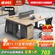 桌小白辦公桌椅組合職員簡(jiǎn)約現代辦公家具員工位卡座四人位六人位職員桌 雙人位含柜椅【順豐包郵】
