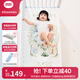 良良（liangliang）嬰兒涼席抗菌兒童苧麻軟涼席夏季寶寶床墊加大涼席幼兒園午睡涼席 【防螨抑菌】苧麻款-如畫(huà)綠 130*70cm